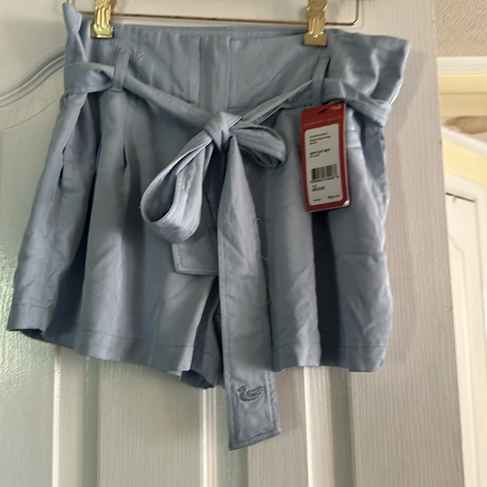 Southern Marsh Belted Paige Paperbag Shorts Sky Blue Casual Women's M NWT